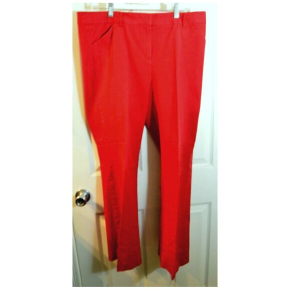 Moda International Christie Fit Women's Red Straight Leg Pants Slacks Size 14 - Picture 1 of 3